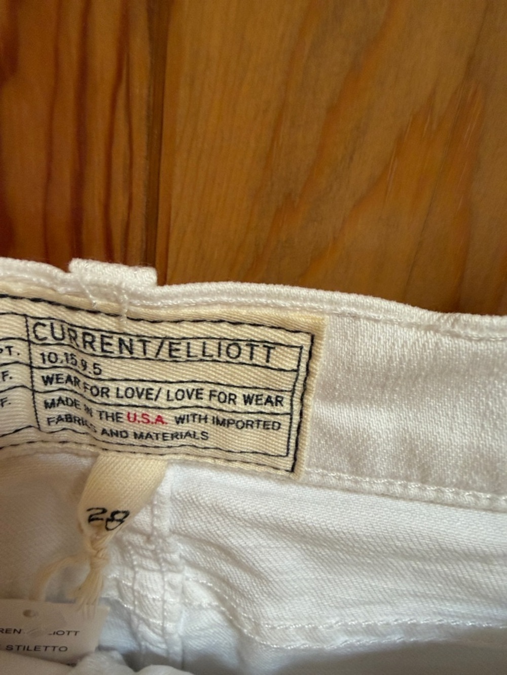 NWT! Current/Elliott White Skinny Jeans with Subtle Knee Slits - Picture 9 of 11